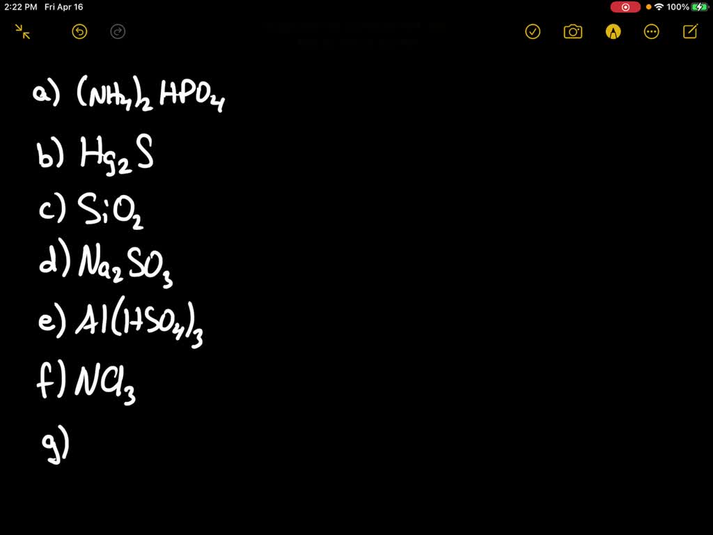 SOLVEDWrite the formula for each of the following compounds a