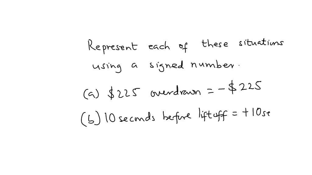 SOLVED: Represent each of these situations using a signed number. a ...
