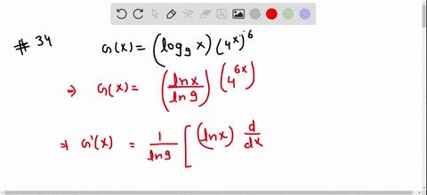 differentiate-gxlog-_9-x-cdotleft4xright6-2