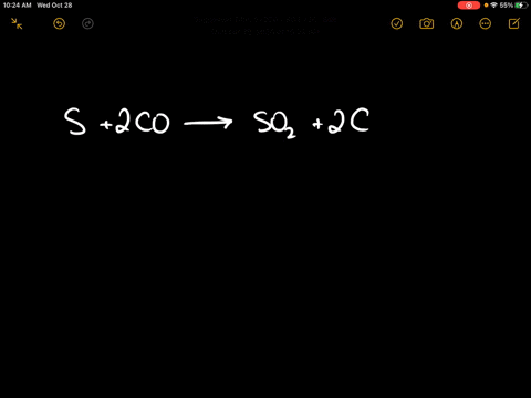 solid-sulfur-reacts-with-carbon-monoxide-gas-to-form-gaseous-sulfur-dioxide-and-solid-carbon-how-man