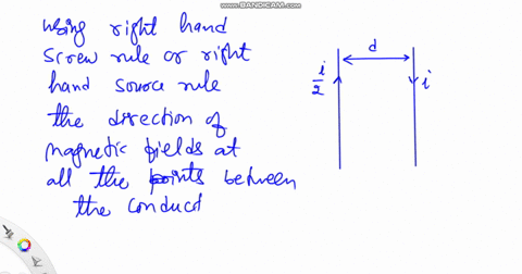 two-long-parallel-wires-separated-by-a-distance-d-carry-currents-in-opposite-directions-if-the-left-