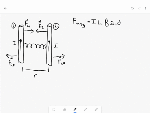 two-parallel-rods-are-each-050-m-in-length-they-are-attached-at-their-centers-to-either-end-of-a-spr