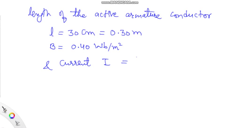 SOLVEDThe active length of each armature conductor of a motor is 30 cm