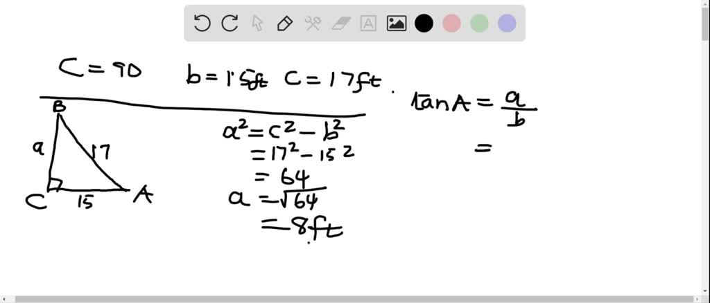 Solve each right triangle. In each case, C=90^∘ . If angle information ...