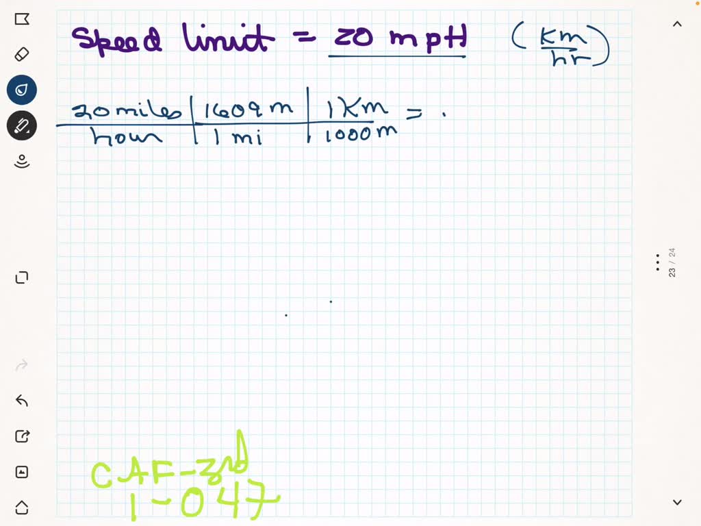 SOLVED:The speed limit in many school zones in the United States is 20 ...