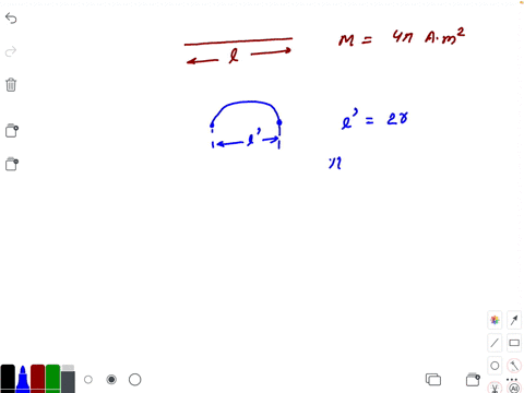 a-magnetic-wire-of-dipole-moment-4-pi-mathrmam2-is-bent-in-the-form-of-semicircle-the-new-magnetic-m