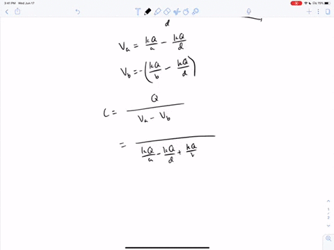 a-two-spheres-have-radii-a-and-b-and-their-centers-are-a-distance-d-apart-show-that-the-capacitance-