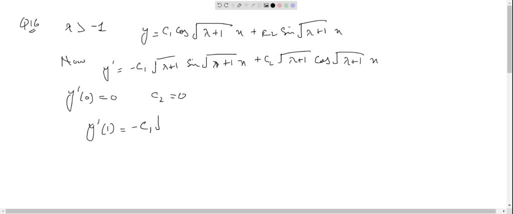 SOLVED:In Frercises 11-20, determine the eigenvalues and eigenfunctions ...