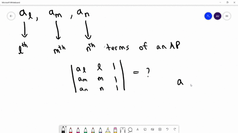 if-a_e-a_m-a_n-are-the-ell-th-m-th-and-n-th-terms-of-an-ap-then-leftbeginarrayllla_t-ell-1-a_m-m-1-a