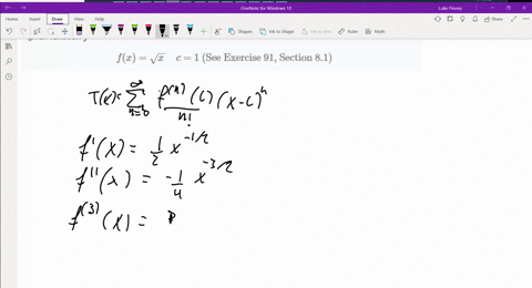 in-exercises-35-42-use-formula-88-10-with-the-given-base-point-c-to-compute-the-taylor-series-of-the