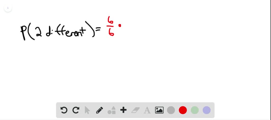 SOLVED:A die is rolled twice. Find each probability. P( two different