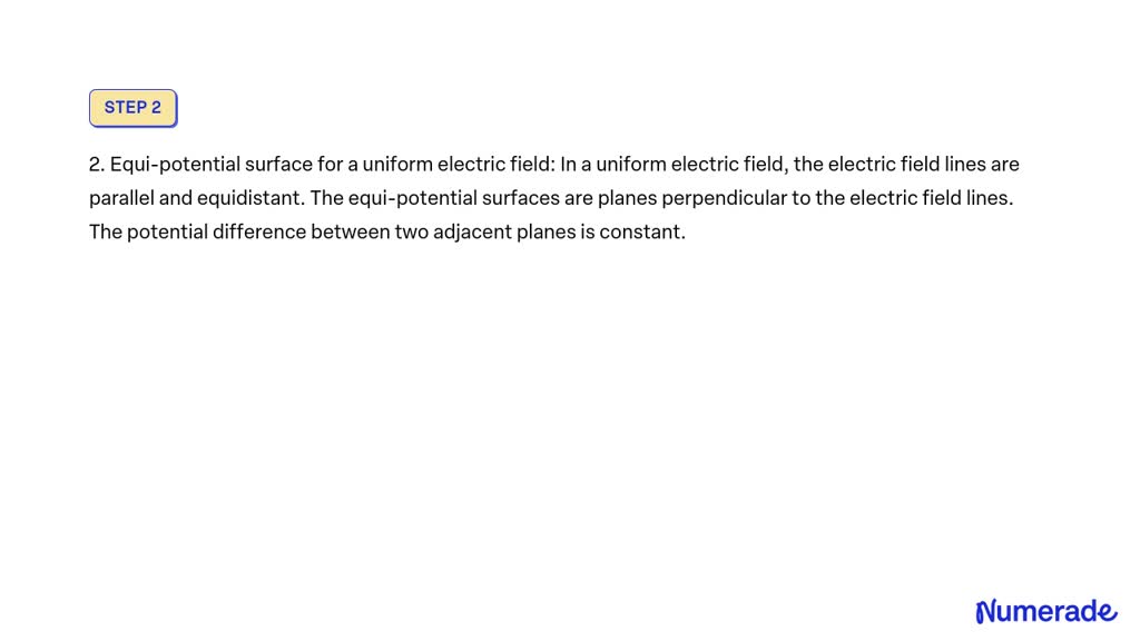 SOLVED: draw equi potential surface for isolated point charge ,uniform ...