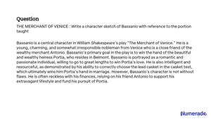 The Merchant of Venice Character Analysis | Note