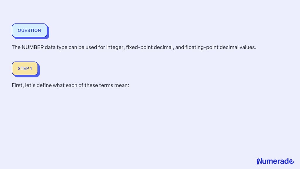 solved-the-number-data-type-can-be-used-for-integer-fixed-point