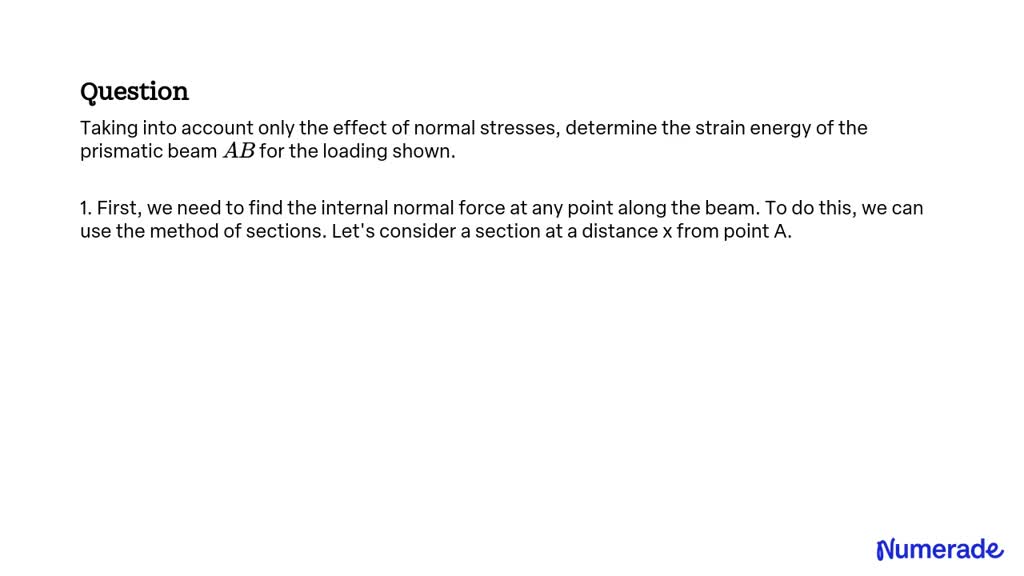 SOLVED:Taking into account only the effect of normal stresses ...