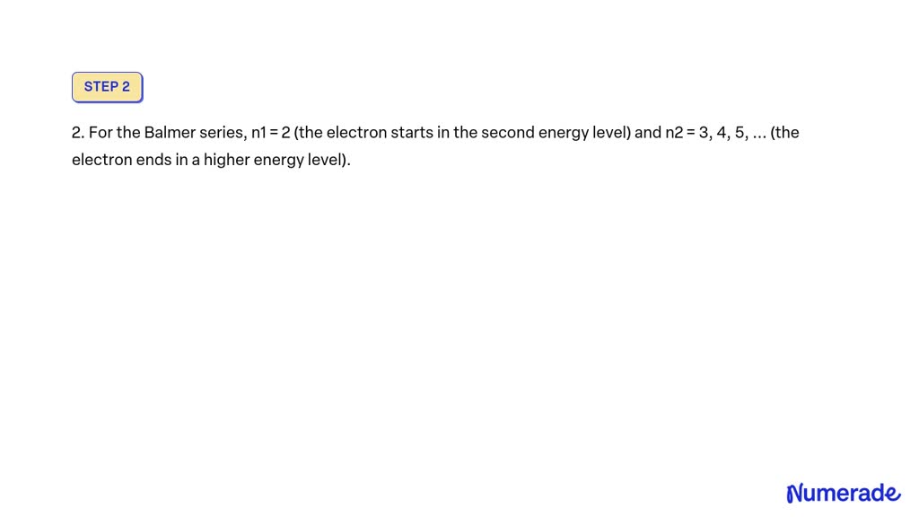 SOLVED: Using The Rydberg Formula, Find The Wavelength Of The Line In ...