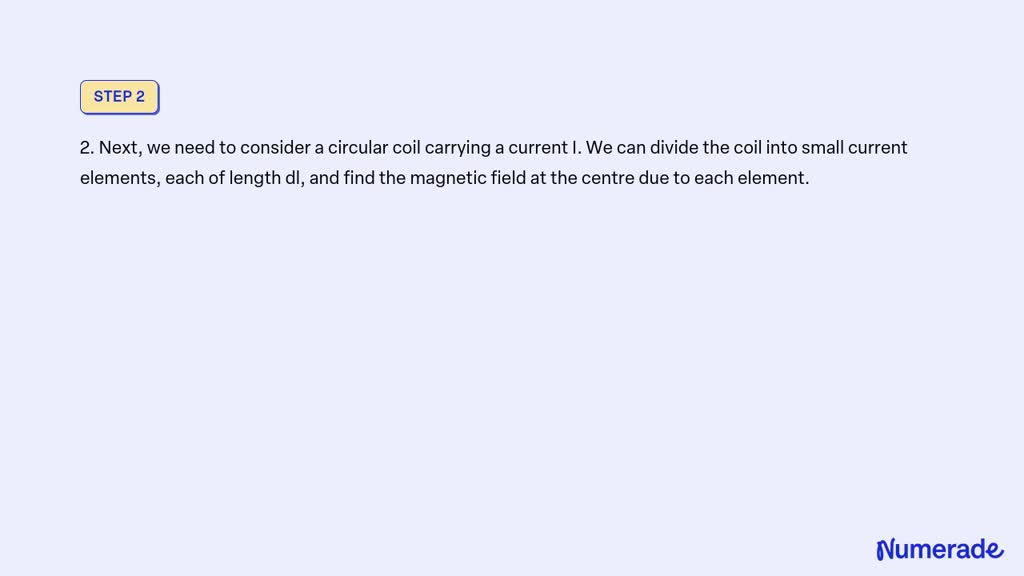 SOLVED: Derive an expression for the magnetic induction at the center ...