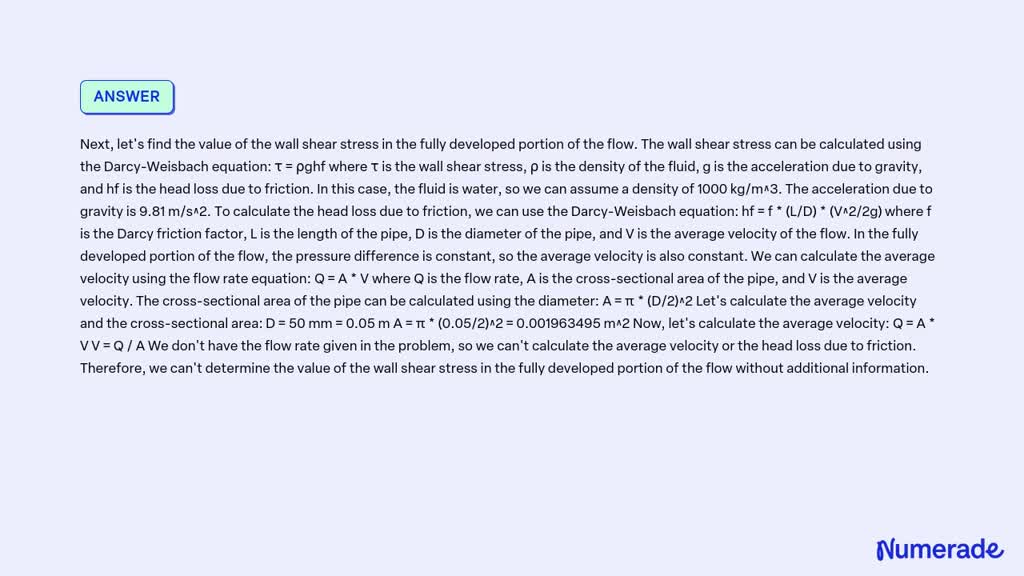 SOLVED: 1. The pressure distribution measured along a straight ...