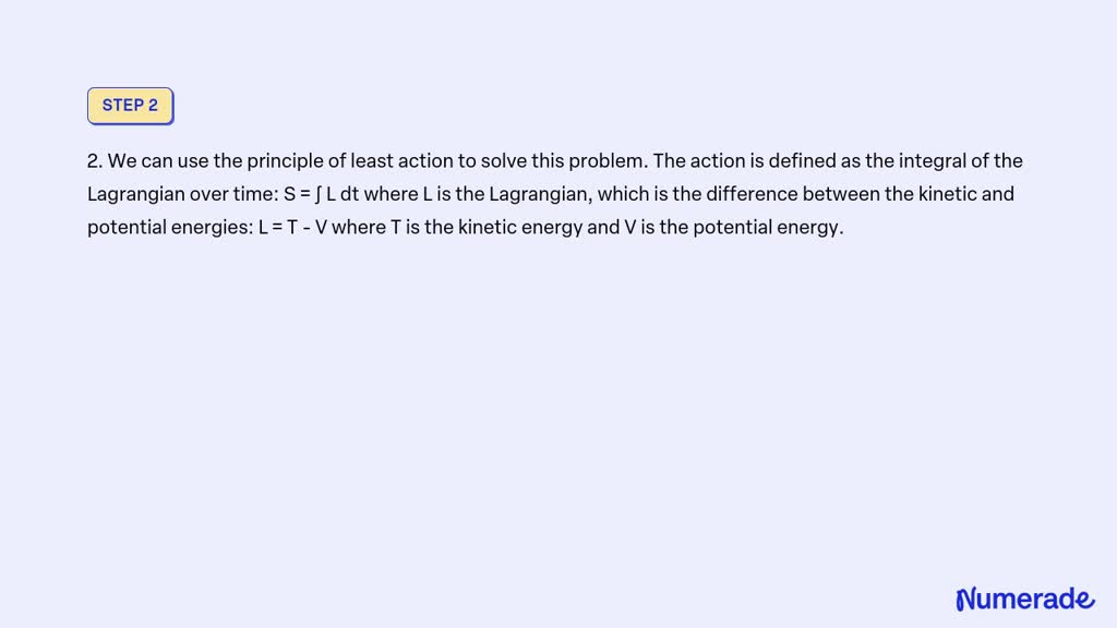 SOLVED: Analytical Mechanics: Find the expression for the ...