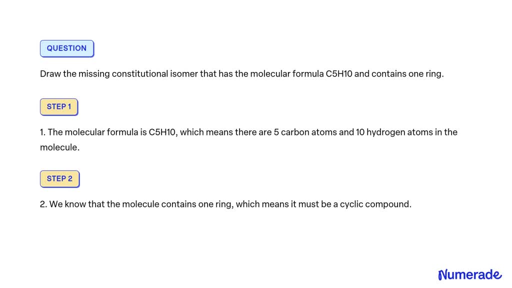 Solved Draw The Missing Constitutional Isomer That Has The Molecular Formula C5h10 And Contains 9493