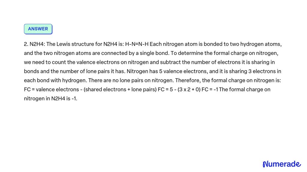 Solved: Draw The Lewis Structure For The Following (covalent Bond) And 