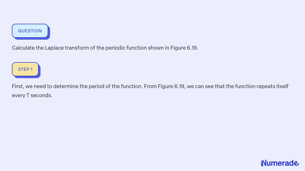 SOLVED:Calculate the Laplace transform of the periodic function shown ...