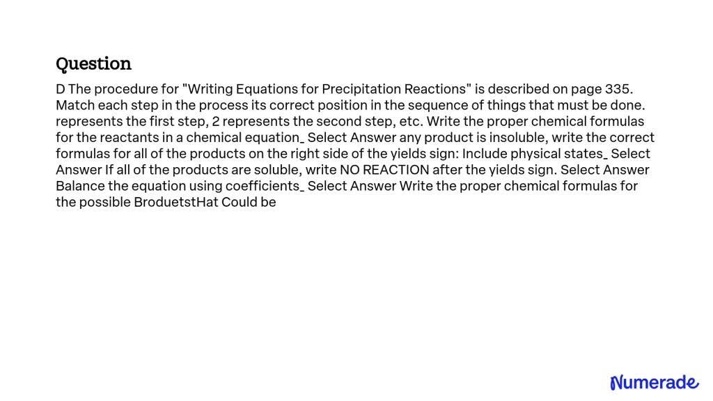 solved-the-procedure-for-writing-equations-for-precipitation