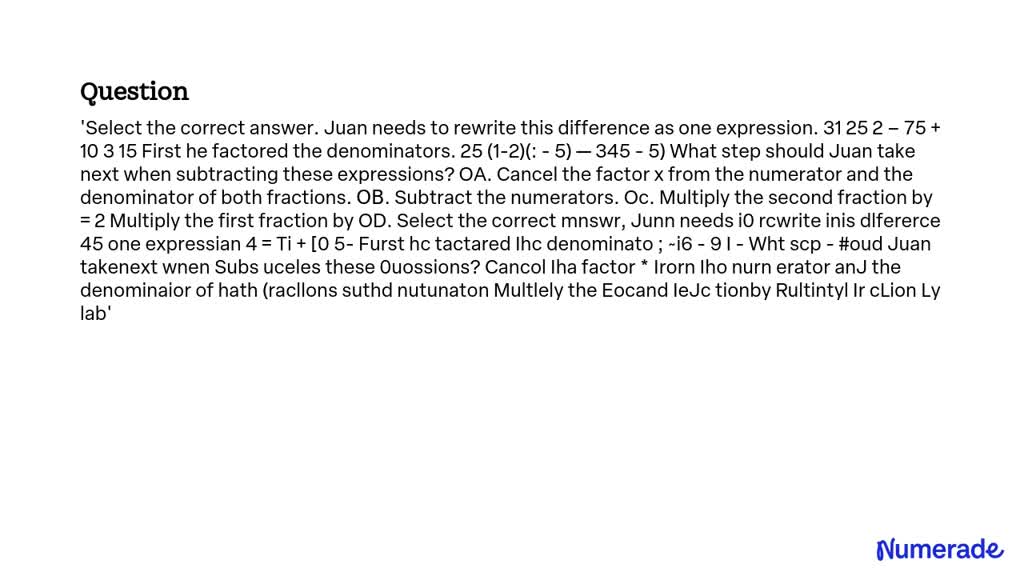 SOLVED: Select the correct answer. Juan needs to rewrite this ...