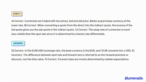Solved QUESTION 15If the direct exchange rate is