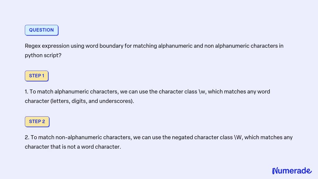 Solved Regex Expression Using Word Boundary For Matching Alphanumeric