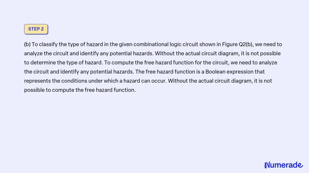 SOLVED: Q2(a) Classify the differences between static hazard, dynamic ...