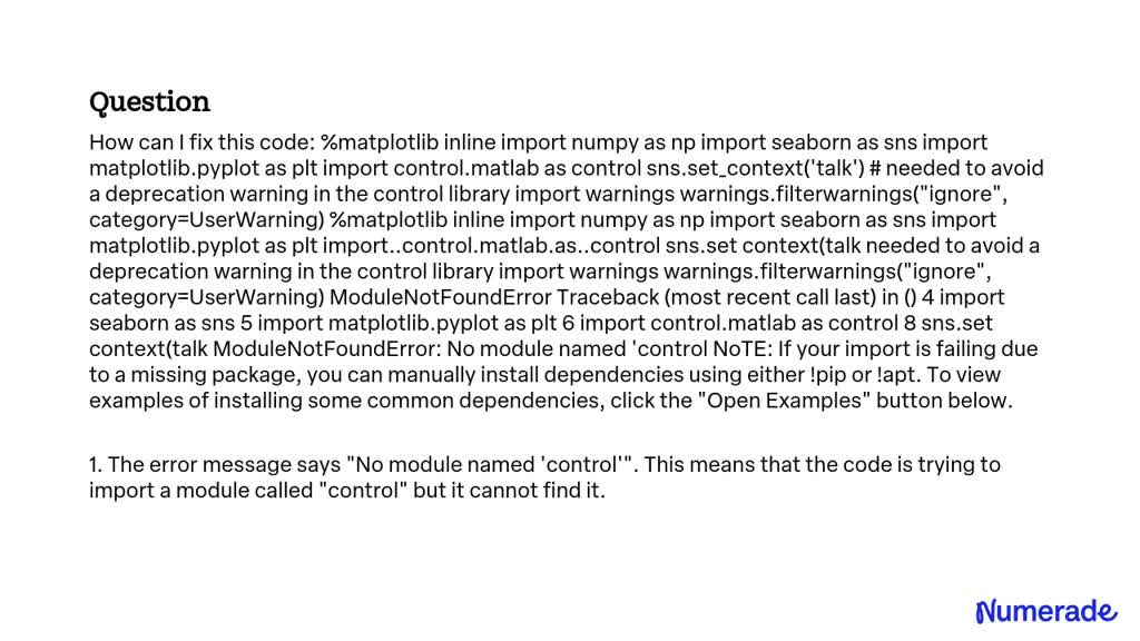 VIDEO solution: %matplotlib inline import numpy as np import seaborn as ...