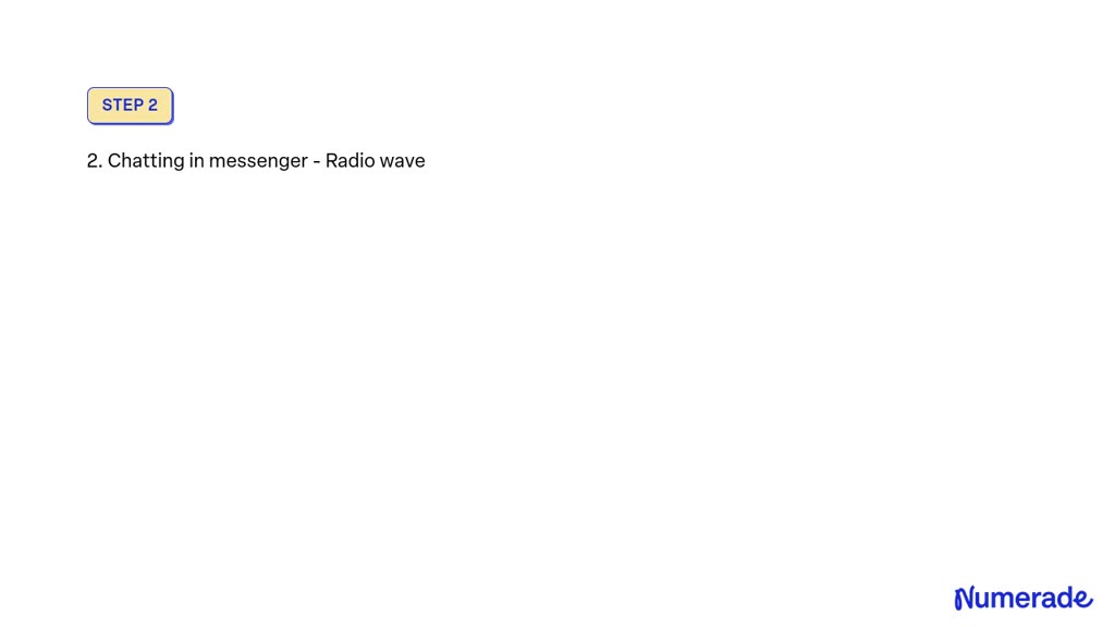 SOLVED: Learning Task 4: Classify which type of Electromagnetic wave ...