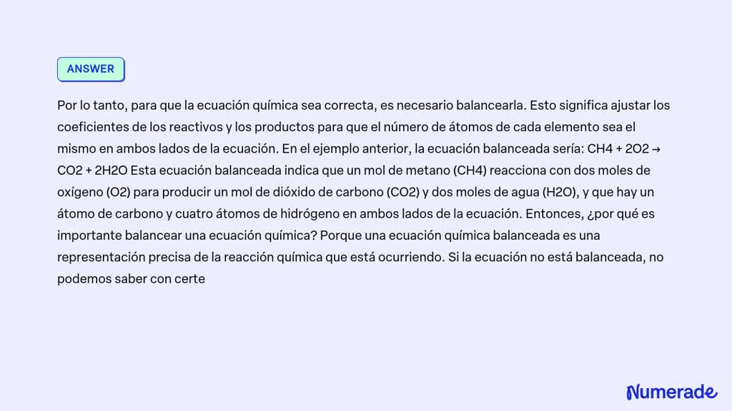 Video Solution: Explica Porque Debe Hacerse El Balanceo De Una Ecuación 