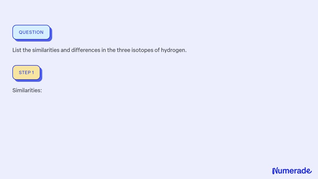 The Three Isotopes of Hydrogen  Differences & Properties - Video