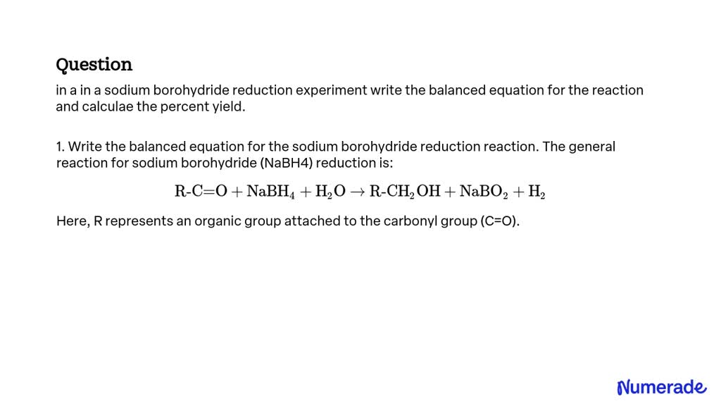 sodium borohydride experiment