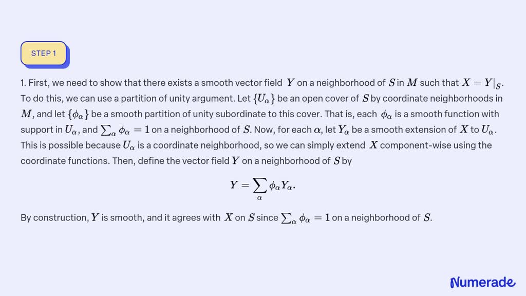 EXTENSION LEMMA FOR VECTOR FIELDS ON SUBMANIFOLDS: Suppose M is a ...