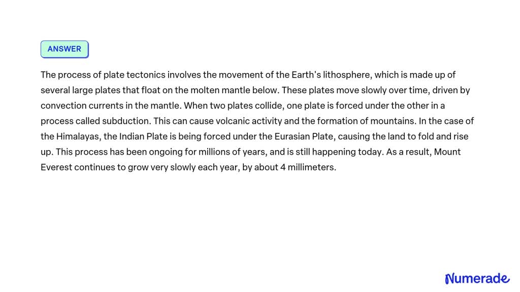 SOLVED: Why is Mount Everest so tall? what's the type of mountain ...