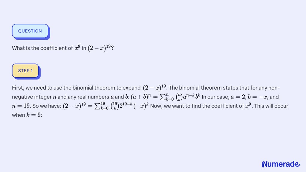 solved-what-is-the-coefficient-of-x-9-in-2-x-19