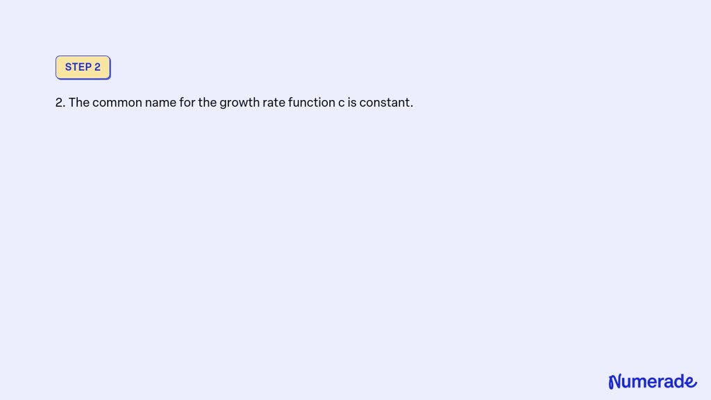 VIDEO solution: What is the common name for the growth rate function N ...