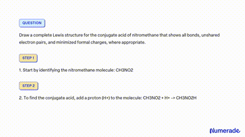 ch3no2 lewis structure conjugate acid