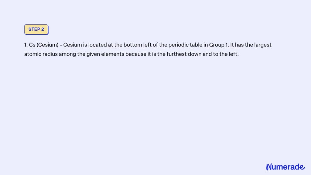 SOLVED: Part B Rank the following elements in order of decreasing