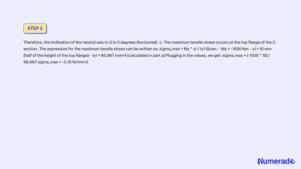 SOLVED: 4. For the Z-section shown: a. Calculate the second moments of ...