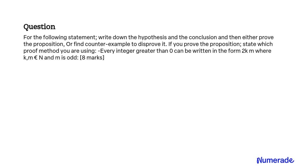 SOLVED: For the following statement; write down the hypothesis and the ...