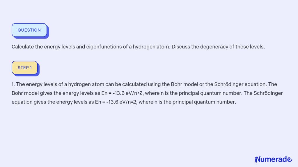 How To Calculate Degeneracy Of Energy Levels