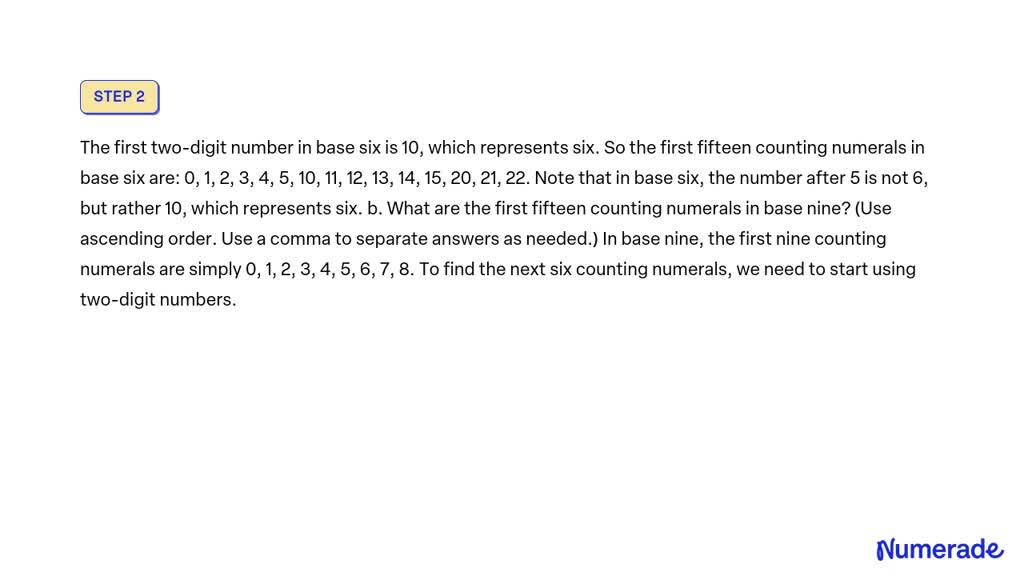 video-solution-write-the-first-fifteen-counting-numerals-for-each-of