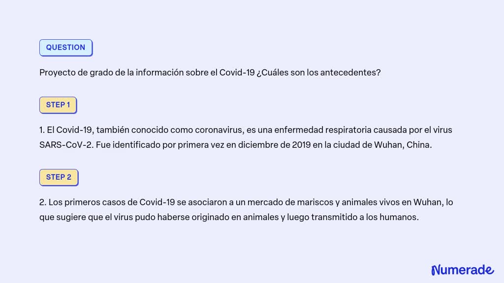 Solved Proyecto De Grado De La Informaci N Sobre El Covid Cu Les