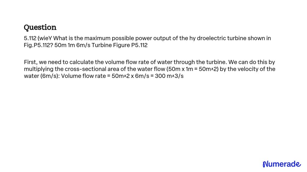 SOLVED: 5.112 (Why) What Is The Maximum Possible Power Output Of The ...