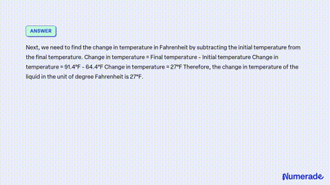 SOLVED: Temperature in units of degrees Celsius (C) can be