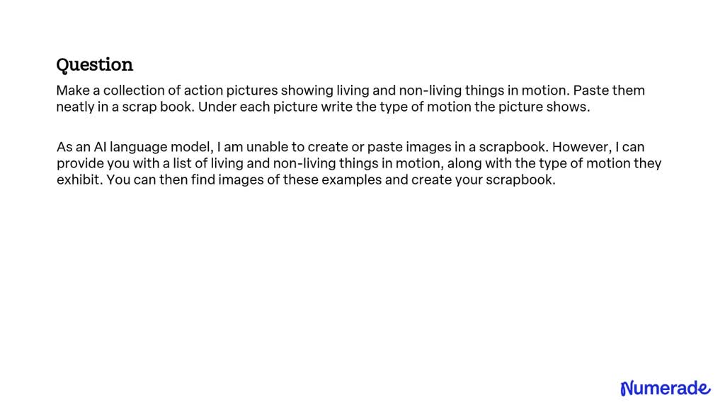 solved-make-a-collection-of-action-pictures-showing-living-and-non